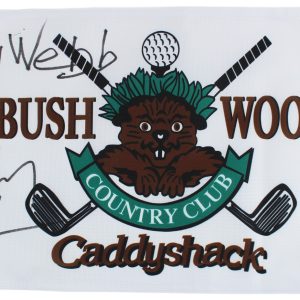 Chevy Chase Caddyshack "Ty Webb" Signed Bushwood Country Club Flag BAS #WZ76672