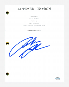 TORBEN LIEBRECHT SIGNED AUTOGRAPHED ALTERED CARBON PILOT EPISODE SCRIPT ACOA COA COLLECTIBLE MEMORABILIA