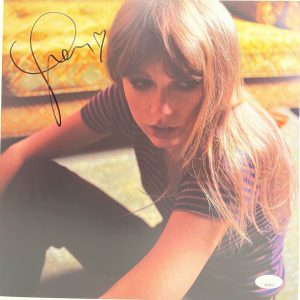 TAYLOR SWIFT Signed Autograph Vinyl LP Insert "Midnights" Mahogany Vinyl JSA
