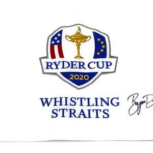 Bryson DeChambeau Signed 2020 Ryder Cup USA Golf Pin Flag w/Beckett COA BG93720
