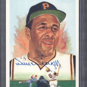WILLIE STARGELL HAND SIGNED HALL OF FAME PEREZ STEELE CARD PSA SLABBED