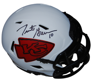 TRENT GREEN signed (KANSAS CITY CHIEFS) mini football helmet BECKETT BG93662