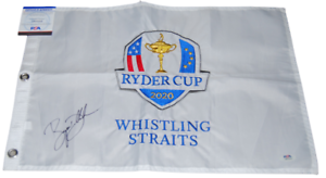 BRYSON DECHAMBEAU signed (2020 RYDER CUP) LIV golf pin flag PSA/DNA AM15242
