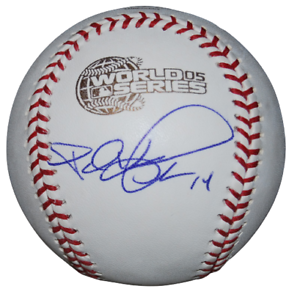 Paul Konerko Signed 2005 World Series Logo Baseball Inscribed '2005 WS  Champs (JSA)