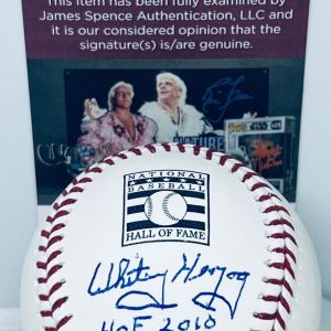 Whitey Herzog St. Louis Cardinals signed HOF Logo Baseball Ball W HOF Inscr. JSA