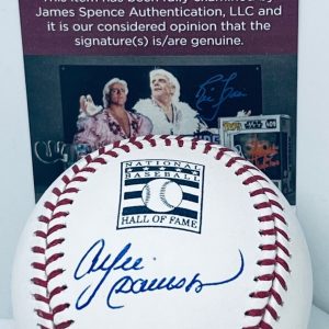 Andre Dawson Chicago Cubs signed HOF Logo Baseball Ball autographed JSA