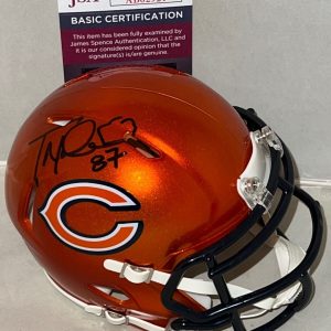 Tom Waddle signed Chicago Bears Flash mini helmet autographed JSA COA