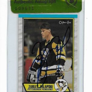ZARLEY ZALAPSKI signed autographed 1989-90 OPC ROOKIE CARD RC BECKETT (BAS)