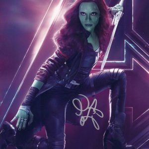 ZOE SALDANA SIGNED 11X14 PHOTO GAMORA GUARDIANS OF THE GALAXY AVENGERS BECKETT