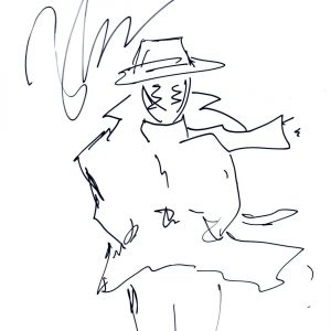 Zack Snyder Signed Autographed Watchmen Sketch Drawing 8.5x11 Art Beckett COA