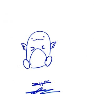 ZHC Zach Hsieh Signed Hand Drawn Sketch Drawing 8.5x11 Original Art Beckett COA