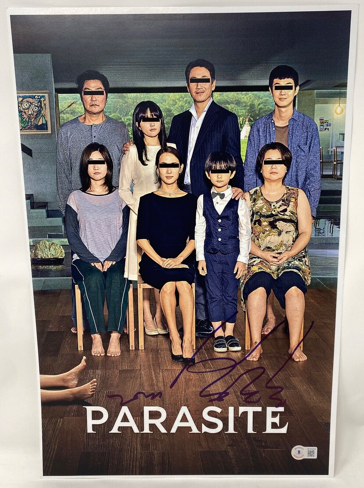 Bong Joon Ho Signed Parasit Moving Poster 12x18 Photo Proof COA STAR Bong Joon Ho Signed Parasit Moving Poster 12x18 Photo Proof COA STAR