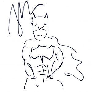 Zack Snyder Signed Original Sketch Art Batman Justice League 8.5x11 Beckett COA