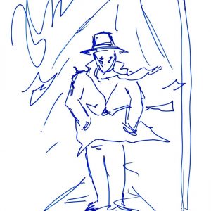 Zack Snyder Signed Hand Drawn Watchmen Sketch 8.5x11 Original Art Beckett COA
