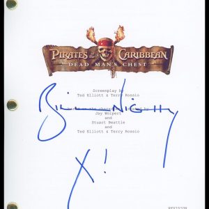 Bill Nighy "Pirates of the Caribbean: Dead Man's Chest" SIGNED Script Screenplay