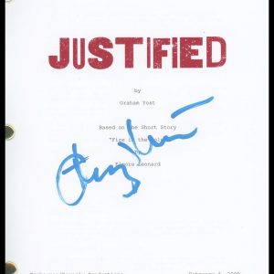 Timothy Olyphant "Justified" AUTOGRAPH Signed Complete Pilot Episode Script ACOA