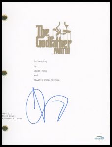 ANDY GARCIA “THE GODFATHER PART III” AUTOGRAPH SIGNED SCRIPT SCREENPLAY ACOA COLLECTIBLE MEMORABILIA