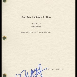 Yara Shahidi "The Sun Is Also a Star" AUTOGRAPH Signed Script Screenplay ACOA