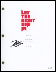 NICK STAHL “LET THE RIGHT ONE IN” AUTOGRAPH SIGNED PILOT EPISODE SCRIPT ACOA COLLECTIBLE MEMORABILIA