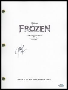 JONATHAN GROFF “FROZEN” AUTOGRAPH SIGNED ‘KRISTOFF’ FULL SCRIPT SCREENPLAY ACOA COLLECTIBLE MEMORABILIA