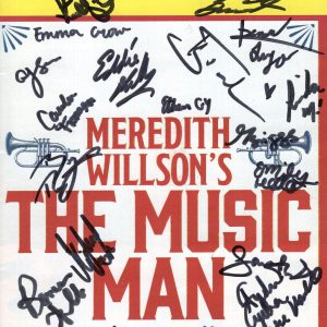 THE MUSIC MAN HAND SIGNED NYC PLAYBILL+COA RARE SIGNED BY CAST+HUGH JACKMAN
