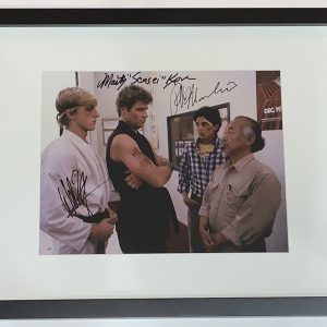 RALPH MACCHIO & WILLIAM ZABKA SIGNED CRANE KICK 11X14 PHOTO PROOF shops JSA COA