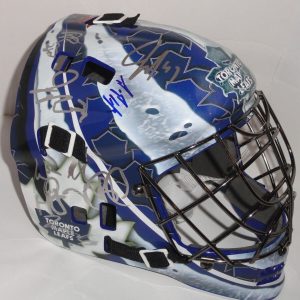 2016 TORONTO MAPLE LEAFS TEAM SIGNED GOALIE MASK BABCOCK PHANEUF KADRI LUPUL