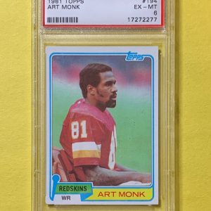 1981 TOPPS ART MONK #194 PSA EX-MT 6 WASHINGTON ROOKIE