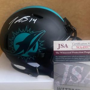 TRENT SHERFIELD DOLPHINS ECLIPSE SIGNED MINI HELMET JSA WA499743