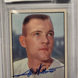 1961 TOPPS STAN WILLIAMS #190 DODGERS AUTHENTIC AUTO CERTIFIED BECKETT 10 CARD