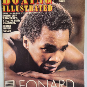 VINTAGE BOXING ILLUSTRATED SUGAR RAY LEONARD COVER MARCH 1984 RARE