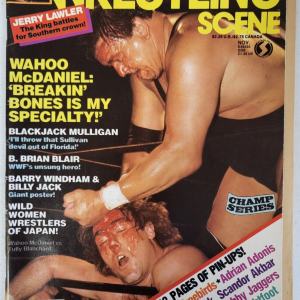 VINTAGE WRESTLING SCENE MAGAZINE WAHOO MCDANIEL COVER MAGAZINE RARE