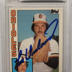 1984 TOPPS TRADED TOM UNDERWOOD #123 ORIOLES AUTHENTIC AUTO CERTIFIED BECKETT
