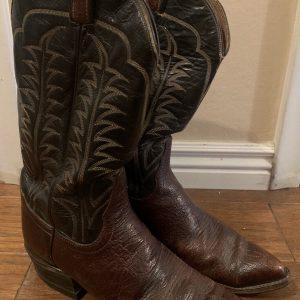TONY LAMA Mens Size 9.5 D Brown Leather Bullhide Cowboy Western Boots041830 8053