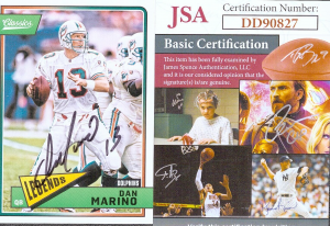 DAN MARINO SIGNED AUTOGRAPH NFL TRADING CARD JSA COA COLLECTIBLE MEMORABILIA