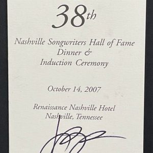 JIMMY BUFFETT Signed Autograph Nashville Songwriters HOF Program JSA COA