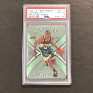 2008 UD First Edition #SQ-9 Kevin Durant PSA 8 NM-MT Starquest Green