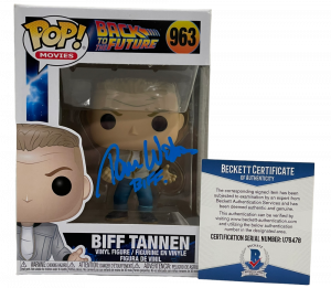 TOM WILSON SIGNED BIFF TANNEN FUNKO FIGURE BACK TO THE FUTURE AUTO BECKETT COA 5 COLLECTIBLE MEMORABILIA