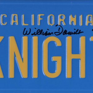 WILLIAM DANIELS SIGNED KNIGHT RIDER LICENSE PLATE KITT AUTOGRAPH BECKETT