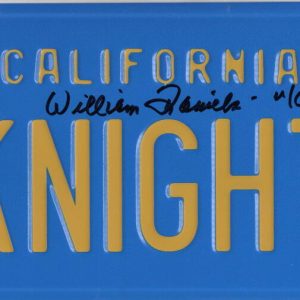 WILLIAM DANIELS SIGNED KNIGHT RIDER LICENSE PLATE KITT AUTOGRAPH BECKETT