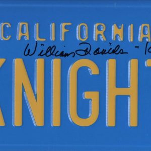 WILLIAM DANIELS SIGNED KNIGHT RIDER LICENSE PLATE KITT AUTOGRAPH BECKETT
