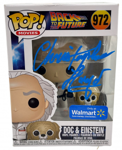 CHRISTOPHER LLOYD SIGNED BACK TO THE FUTURE DOC BROWN FUNKO 972 BECKETT 19 COLLECTIBLE MEMORABILIA