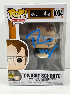 RAINN WILSON DWIGHT SCHRUTE SIGNED THE OFFICE FUNKO FIGURE 1004 BECKETT COA 21 COLLECTIBLE MEMORABILIA