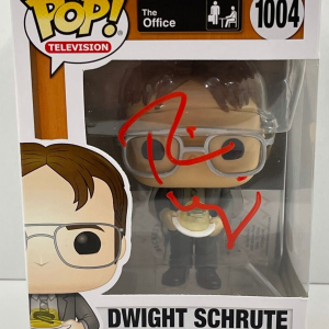 RAINN WILSON DWIGHT SCHRUTE SIGNED THE OFFICE FUNKO FIGURE 1004 BECKETT COA 3