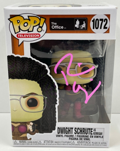 RAINN WILSON DWIGHT SCHRUTE SIGNED THE OFFICE FUNKO FIGURE 1072 BECKETT COA 3 COLLECTIBLE MEMORABILIA