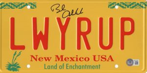 BOB ODENKIRK SIGNED LICENSE PLATE LWYERUP BREAKING BAD AUTOGRAPH BECKETT WITNESS COLLECTIBLE MEMORABILIA