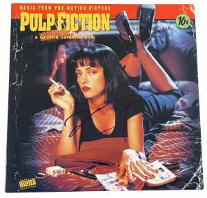QUENTIN TARANTINO SIGNED PULP FICTION VINYL SOUNDTRACK AUTOGRAPH BECKETT COLLECTIBLE MEMORABILIA