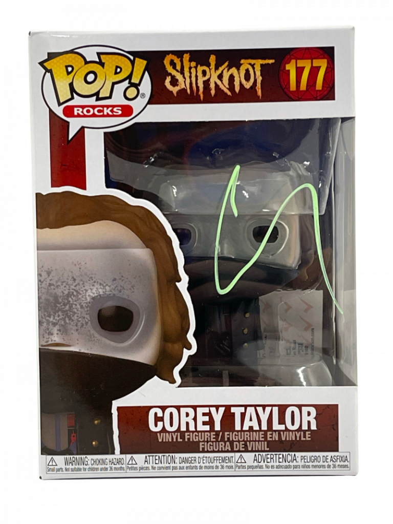 COREY TAYLOR SIGNED FUNKO POP FIGURE SLIPKNOT AUTOGRAPH PROOF BECKETT COA