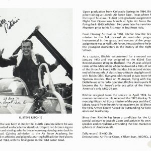 STEVE RITCHIE SIGNED 8X10 PSA DNA AL63454 VIETNAM ACE