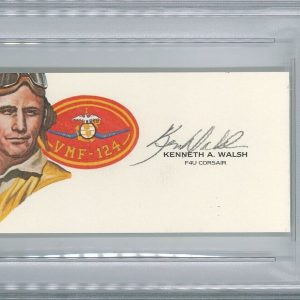 KENNETH WALSH SIGNED CUT SIGNATURE PSA DNA 84843974 (D) WWII ACE MOH